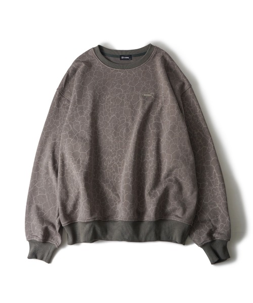 Subciety（サブサエティ）の「Cracked sweatshirt（スウェット・メンズ・グレー/オリーブ/ネイビー・MEDIUM/LARGE/X-LARGE/SMALL）」の4枚目の写真