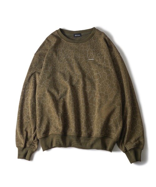 Subciety（サブサエティ）の「Cracked sweatshirt（スウェット・メンズ・グレー/オリーブ/ネイビー・MEDIUM/LARGE/X-LARGE/SMALL）」の5枚目の写真