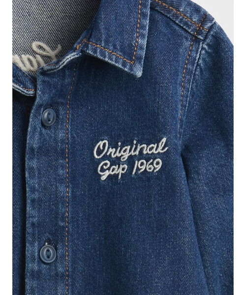 セール】デニム くまさん GAPロゴ ボディオール (ベビー)（ロンパース