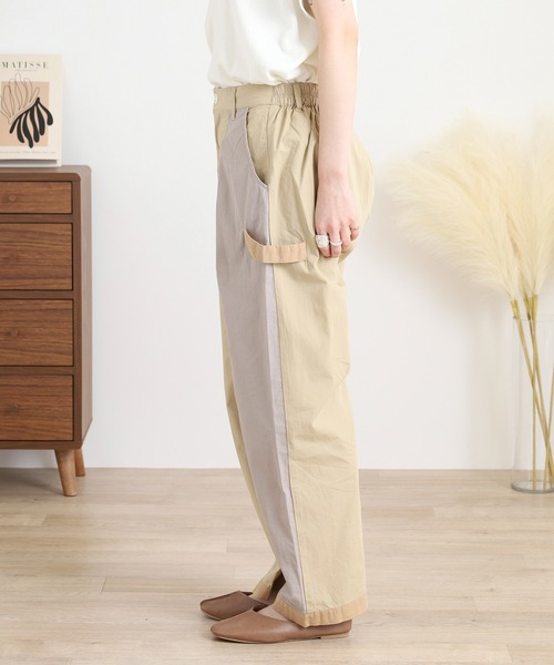 Emago(イマゴ)の「EMAGO 配色ストレートパンツ(その他パンツ・レディース・ネイビー/ベージュ/カーキ・FREE)」の19枚目の写真