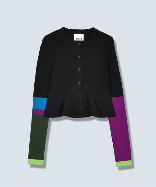 BLOCKING PEPLUM KT CD（カーディガン/ボレロ）｜OMMO（オーエム