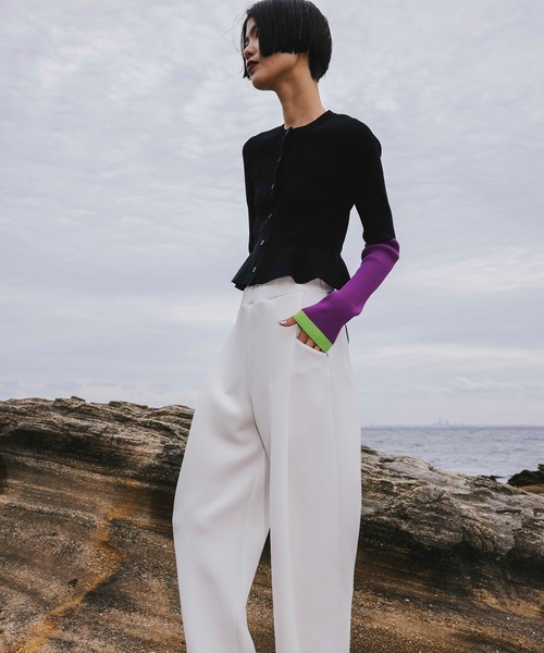 BLOCKING PEPLUM KT CD（カーディガン/ボレロ）｜OMMO（オーエム