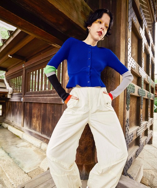 BLOCKING PEPLUM KT CD（カーディガン/ボレロ）｜OMMO（オーエム