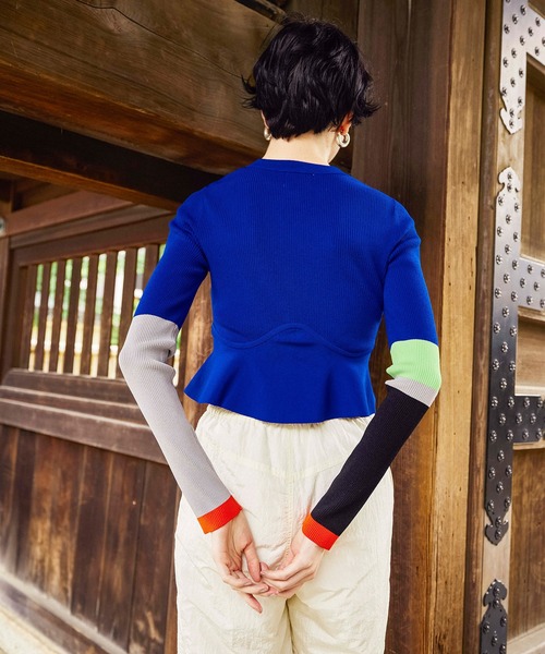 BLOCKING PEPLUM KT CD（カーディガン/ボレロ）｜OMMO（オーエム