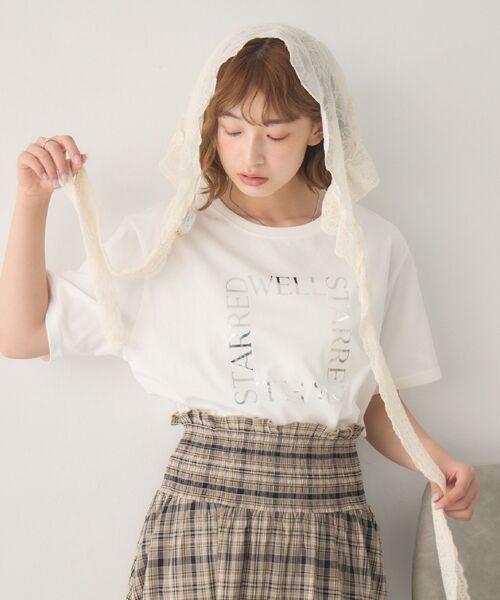 RETRO GIRL(レトロガール)の「【接触冷感】アソートプリントTEE(Tシャツ/カットソー・レディース・オフホワイト/チャコールグレー/ベージュ/ホワイト系その他・FREE)」の7枚目の写真