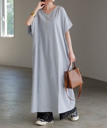 汗ジミ防止ロングTシャツワンピース