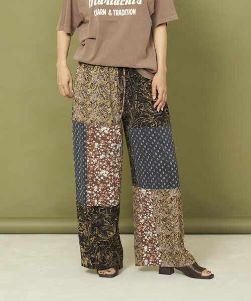 Freada（フリーダ）の「Freada/フリーダ パッチワーク イージーパンツ（その他パンツ・レディース・ダークブラウン/グリーン・ONE SIZE）」の20枚目の写真