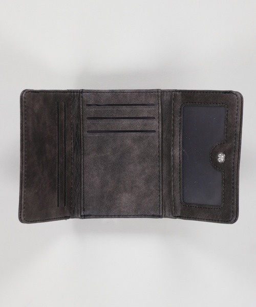 SPINNS(スピンズ)の「合皮ミニウォレット/財布/クロススタッズ(財布・レディース・ブラウン/ブラック・ONESIZE)」の3枚目の写真