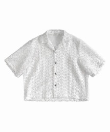 Chikashitsu +(`JVcvX)́yChikashitsu{zfeather touch cropped half sleeve shirt / y`JVcvXztFU[^b`NbvhVc(Vc/uEX)