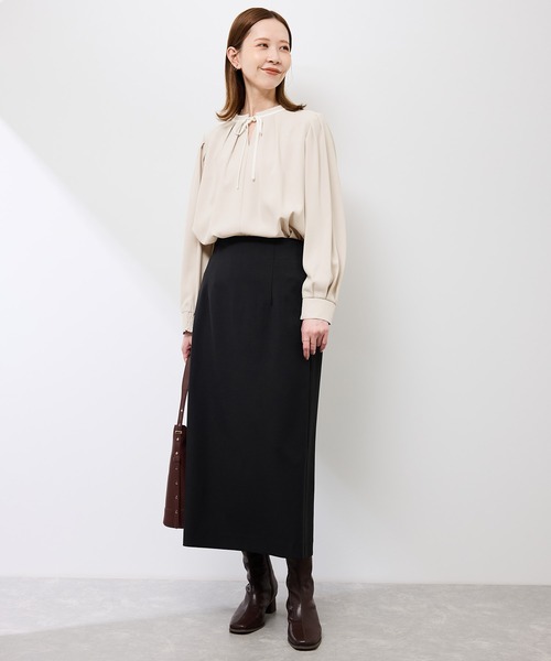 ROPE' PICNIC(ロペピクニック)の「【前後2WAY】【WEB限定カラー】配色リボンブラウス/通勤対応(シャツ/ブラウス・レディース・サックスブルー/ホワイト系その他/ベージュ系その他/ベージュ系その他2/ブルー系その他・S/M)」の15枚目の写真