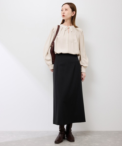 ROPE' PICNIC(ロペピクニック)の「【前後2WAY】【WEB限定カラー】配色リボンブラウス/通勤対応(シャツ/ブラウス・レディース・サックスブルー/ホワイト系その他/ベージュ系その他/ベージュ系その他2/ブルー系その他・S/M)」の16枚目の写真