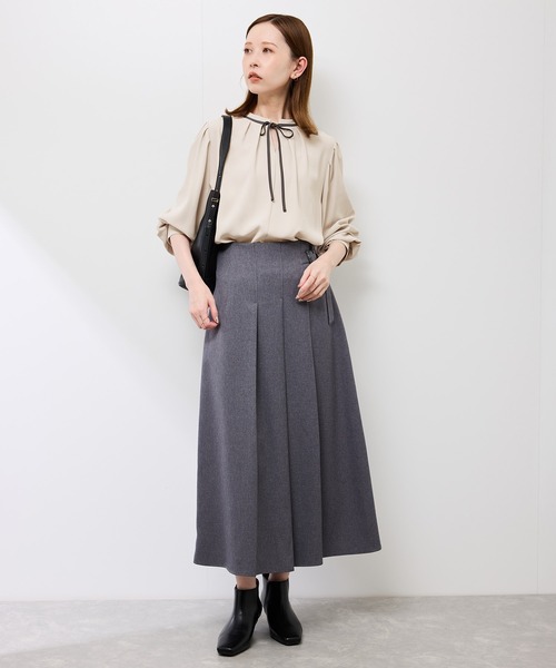 ROPE' PICNIC(ロペピクニック)の「【前後2WAY】【WEB限定カラー】配色リボンブラウス/通勤対応(シャツ/ブラウス・レディース・サックスブルー/ホワイト系その他/ベージュ系その他/ベージュ系その他2/ブルー系その他・S/M)」の22枚目の写真