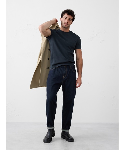 BANANA REPUBLIC FACTORY STORE（バナナリパブリック ファクトリーストア）の「BANANA REPUBLIC FACTORY STORE　　ミニリブ クルーネックTシャツ（Tシャツ/カットソー・メンズ・ネイビー/ブラック/アイボリー/ブルー/オリーブ・XL/M/L/S）」の7枚目の写真