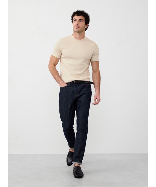 BANANA REPUBLIC FACTORY STORE（バナナリパブリック ファクトリーストア）の「BANANA REPUBLIC FACTORY STORE　　ミニリブ クルーネックTシャツ（Tシャツ/カットソー・メンズ・ネイビー/ブラック/アイボリー/ブルー/オリーブ・XL/M/L/S）」の8枚目の写真