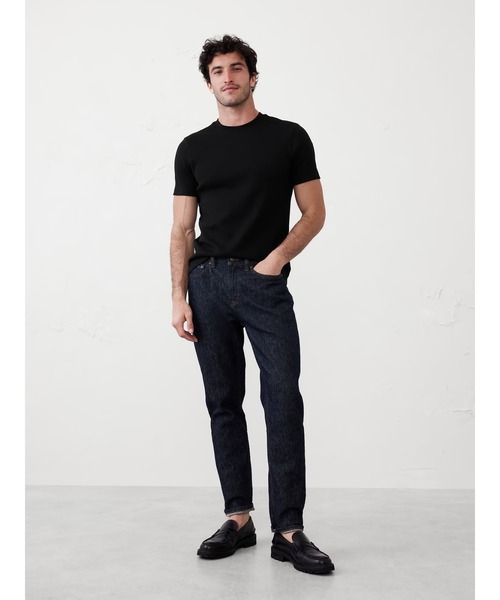 BANANA REPUBLIC FACTORY STORE（バナナリパブリック ファクトリーストア）の「BANANA REPUBLIC FACTORY STORE　　ミニリブ クルーネックTシャツ（Tシャツ/カットソー・メンズ・ネイビー/ブラック/アイボリー/ブルー/オリーブ・XL/M/L/S）」の9枚目の写真