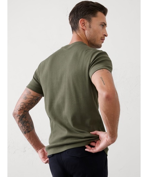 BANANA REPUBLIC FACTORY STORE（バナナリパブリック ファクトリーストア）の「BANANA REPUBLIC FACTORY STORE　　ミニリブ クルーネックTシャツ（Tシャツ/カットソー・メンズ・ネイビー/ブラック/アイボリー/ブルー/オリーブ・XL/M/L/S）」の16枚目の写真