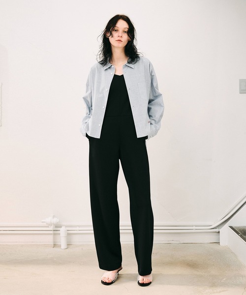 NOISE MAKER（ノイズメーカー）の「クロップド丈オーバーサイズシャツ【MADE IN JAPAN】（シャツ/ブラウス・レディース・ブルー/ネイビー・FREE）」の16枚目の写真