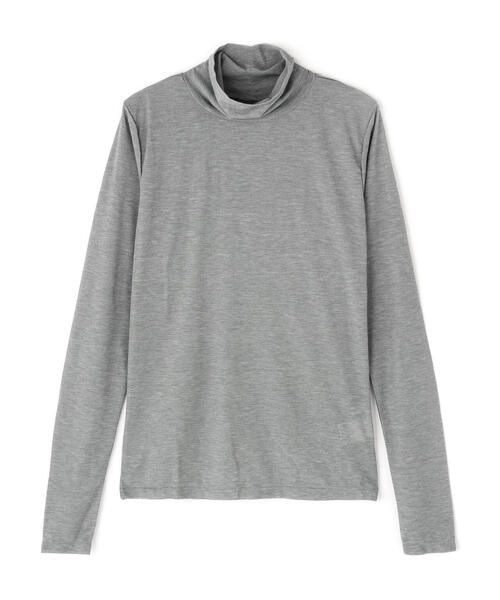 NATURAL BEAUTY BASIC（ナチュラルビューティーベーシック）の「◇【Oggi掲載】シアーカットソーシリーズ ハイネック（Tシャツ/カットソー・レディース・ピンク/イエロー/グレー/オフホワイト・FREE）」の5枚目の写真