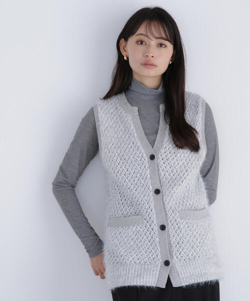 NATURAL BEAUTY BASIC（ナチュラルビューティーベーシック）の「◇【Oggi掲載】シアーカットソーシリーズ ハイネック（Tシャツ/カットソー・レディース・ピンク/イエロー/グレー/オフホワイト・FREE）」の12枚目の写真