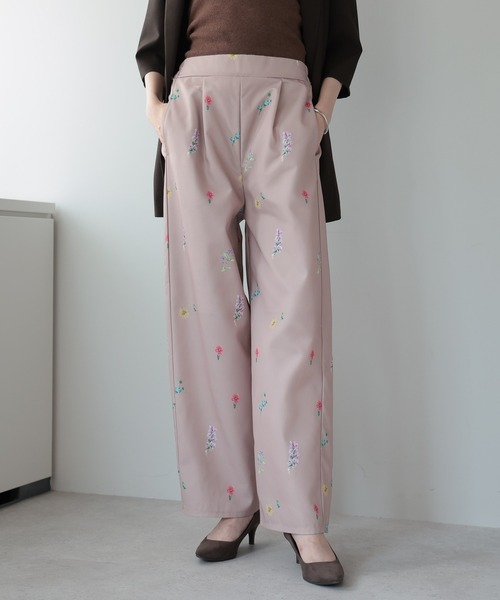 えーポン様 パンツのみ 2025 AW】花柄プリントパンツ（その他パンツ）｜amini（アミニ