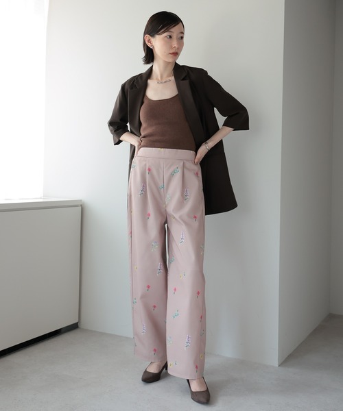 セール】【2025 AW】花柄プリントパンツ（その他パンツ）｜amini
