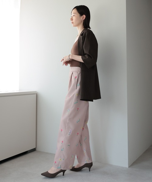 amini（アミニ）の「【2025 AW】花柄プリントパンツ（その他パンツ・レディース・ベージュ/ネイビー/ブラック・MEDIUM）」の14枚目の写真