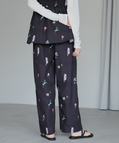 セール】【2025 AW】花柄プリントパンツ（その他パンツ）｜amini