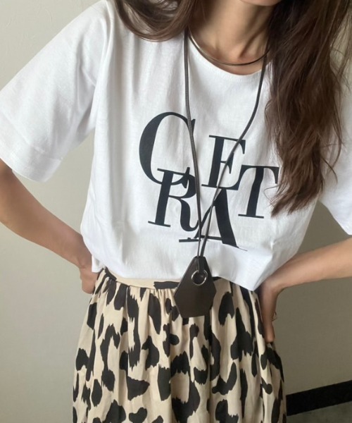 deux amour(ドゥーザムール)の「CREAT Tシャツ(Tシャツ/カットソー・レディース・ワインレッド/ホワイト/チャコールグレー/ブラック・M~L)」の2枚目の写真