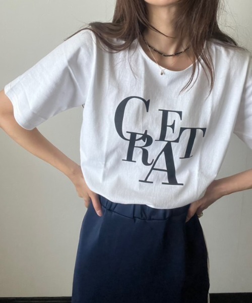 deux amour(ドゥーザムール)の「CREAT Tシャツ(Tシャツ/カットソー・レディース・ワインレッド/ホワイト/チャコールグレー/ブラック・M~L)」の7枚目の写真