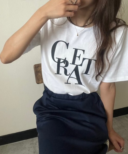 deux amour(ドゥーザムール)の「CREAT Tシャツ(Tシャツ/カットソー・レディース・ワインレッド/ホワイト/チャコールグレー/ブラック・M~L)」の9枚目の写真