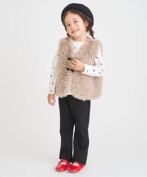 apres les cours（アプレレクール）の「プレート付きベレー（ハット・キッズ・ブラック/アイボリー/キャメル・50/54/58）」の7枚目の写真