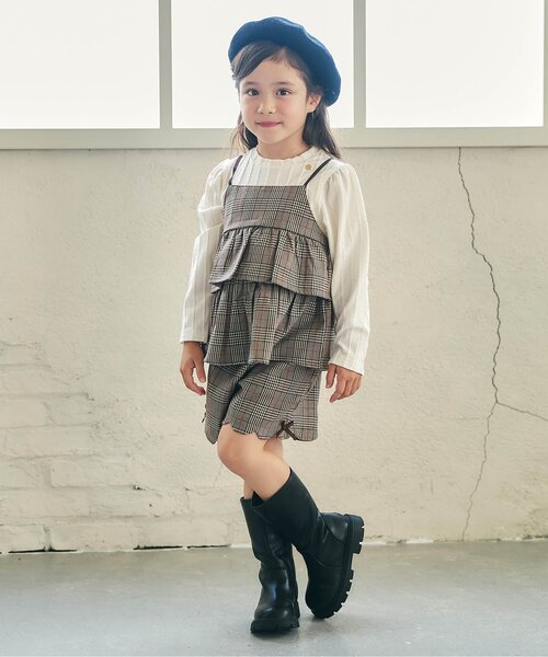 apres les cours（アプレレクール）の「プレート付きベレー（ハット・キッズ・ブラック/アイボリー/キャメル・50/54/58）」の10枚目の写真