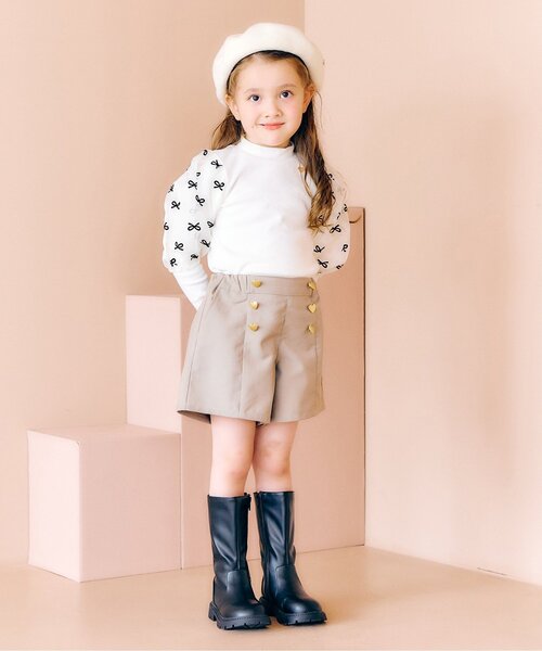 apres les cours（アプレレクール）の「プレート付きベレー（ハット・キッズ・ブラック/アイボリー/キャメル・50/54/58）」の20枚目の写真