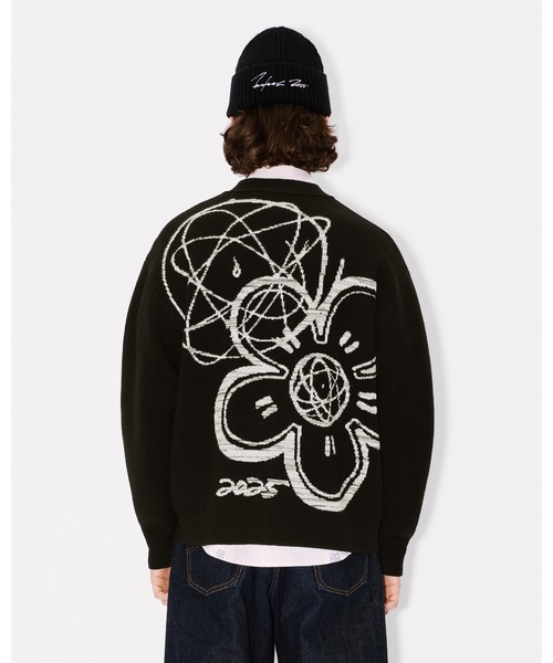 KENZO(ケンゾー)の「'Kenzo x Futura 2000' ウール カーディガン ユニセックス(カーディガン/ボレロ・メンズ・ブラック系その他5・LARGE/MEDIUM/SMALL)」の6枚目の写真