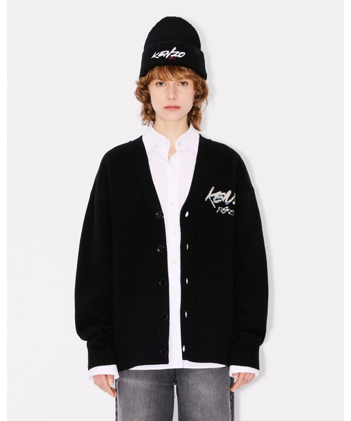KENZO(ケンゾー)の「'Kenzo x Futura 2000' ウール カーディガン ユニセックス(カーディガン/ボレロ・メンズ・ブラック系その他5・LARGE/MEDIUM/SMALL)」の2枚目の写真
