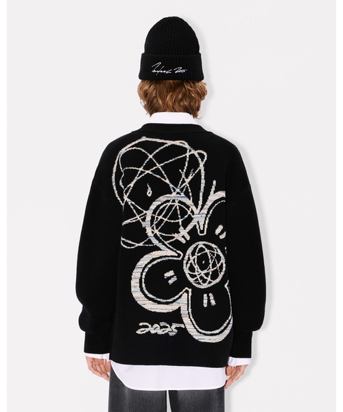 KENZO(ケンゾー)の「'Kenzo x Futura 2000' ウール カーディガン ユニセックス(カーディガン/ボレロ・メンズ・ブラック系その他5・LARGE/MEDIUM/SMALL)」の3枚目の写真
