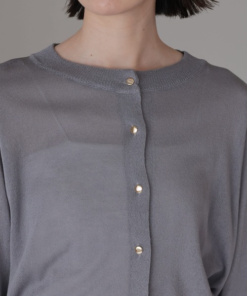 amini（アミニ）の「UVカット接触冷感シアーカーディガン（カーディガン/ボレロ・レディース・ネイビー/ホワイト/レッド/ブラック/グレー・MEDIUM）」の12枚目の写真