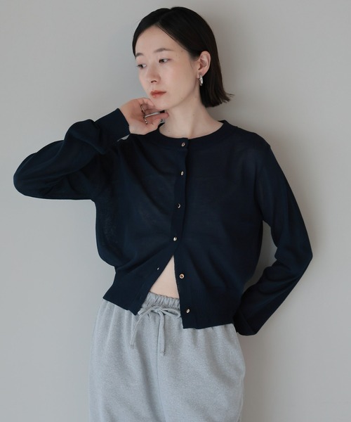 amini（アミニ）の「UVカット接触冷感シアーカーディガン（カーディガン/ボレロ・レディース・ネイビー/ホワイト/レッド/ブラック/グレー・MEDIUM）」の22枚目の写真