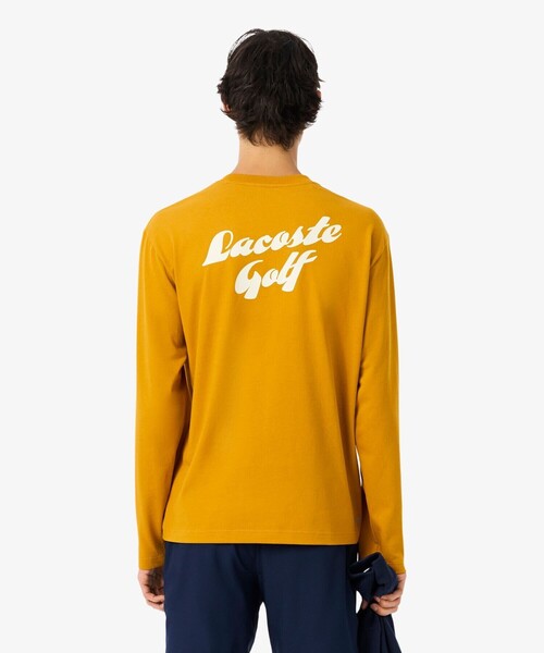 LACOSTE（ラコステ）の「ラコステゴルフバックプリントウルトラドライロングスリーブTシャツ（Tシャツ/カットソー・メンズ・イエロー・3/5/4）」の6枚目の写真