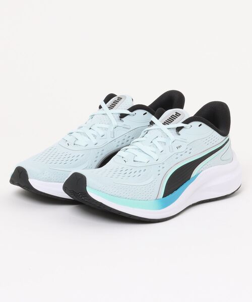 PUMA(プーマ)の「PUMA プーマ SKYROCKET LITE 2 WIDE【軽量/幅広】レディーススニーカー ランニング(スカイロケットライト2ワイド)(スニーカー・レディース・ライトブルー/ブラック/ブラック系その他・22.5cm/23.5cm/24.5cm/23.0cm/24.0cm)」の1枚目の写真
