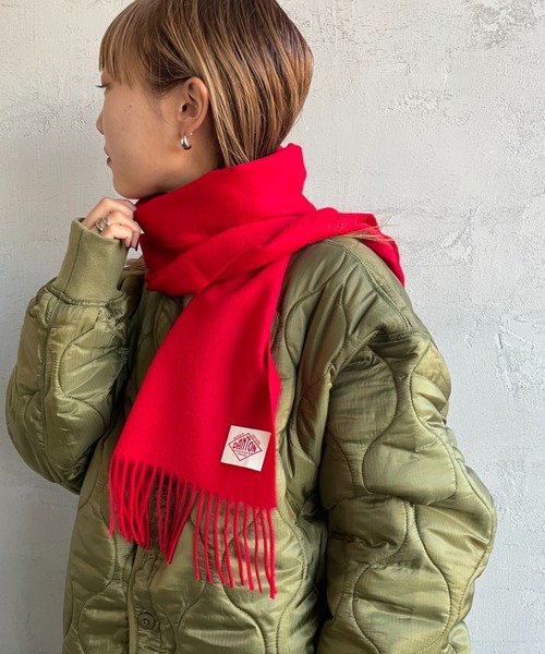 DANTON（ダントン）の「[DANTON/ダントン] カシミヤ混ウールマフラー（マフラー・レディース・チャコールグレー/グレー系/レッド/ベージュ系/ベージュ・ONE SIZE）」の5枚目の写真