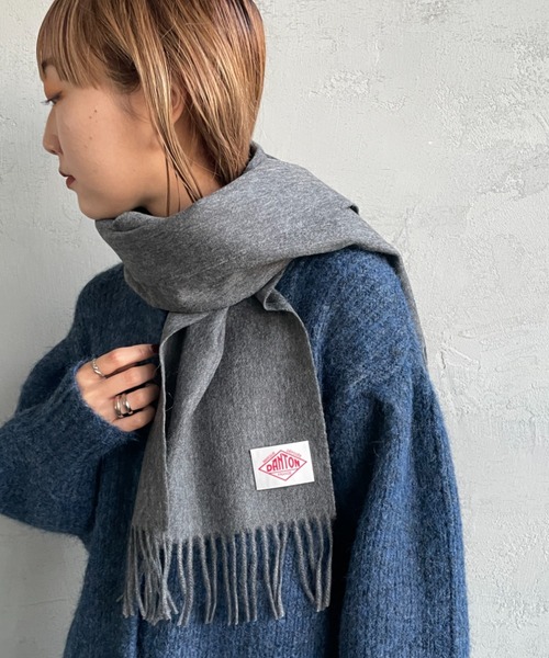 DANTON（ダントン）の「[DANTON/ダントン] カシミヤ混ウールマフラー（マフラー・レディース・チャコールグレー/グレー系/レッド/ベージュ系/ベージュ・ONE SIZE）」の6枚目の写真