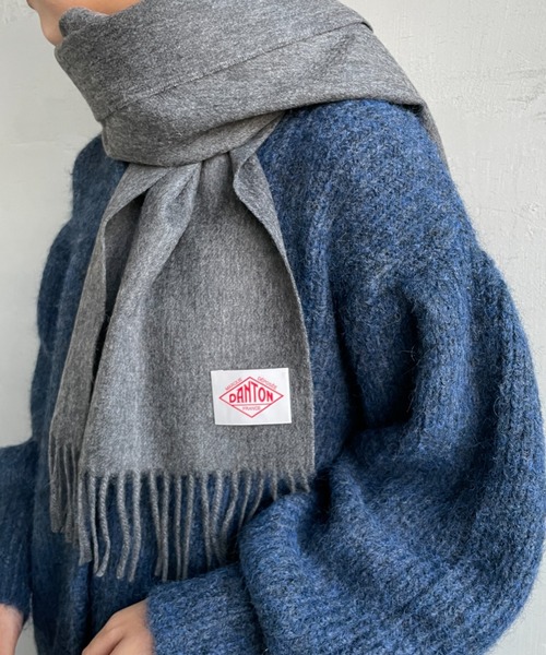 DANTON（ダントン）の「[DANTON/ダントン] カシミヤ混ウールマフラー（マフラー・レディース・チャコールグレー/グレー系/レッド/ベージュ系/ベージュ・ONE SIZE）」の9枚目の写真
