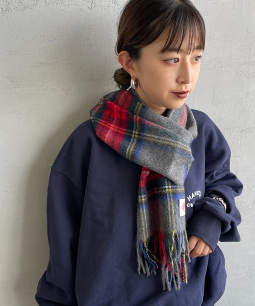 DANTON（ダントン）の「[DANTON/ダントン] カシミヤ混ウールマフラー（マフラー・レディース・チャコールグレー/グレー系/レッド/ベージュ系/ベージュ・ONE SIZE）」の13枚目の写真