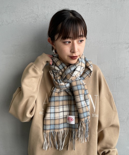 DANTON（ダントン）の「[DANTON/ダントン] カシミヤ混ウールマフラー（マフラー・レディース・チャコールグレー/グレー系/レッド/ベージュ系/ベージュ・ONE SIZE）」の18枚目の写真