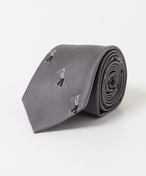 URBAN RESEARCH DOORS（アーバンリサーチドアーズ）の「LIFE STYLE TAILOR　25AWゴルフモチーフタイ（ネクタイ・メンズ・ネイビー/グレー・-）」の5枚目の写真