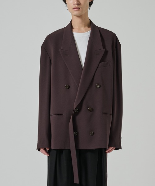 □ 42935★秋 Ujoh ウジョー テーラードジャケット カーキ ウール UJOH（ウジョー）の「STUDIOUS別注 SHORT SLEEVE JACKET