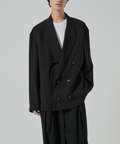 UJOH(ウジョー)の「【UJOH HOMME/ウジョー】Spencer JKT(テーラードジャケット・メンズ・ブラック/ブラウン・4/5)」の1枚目の写真