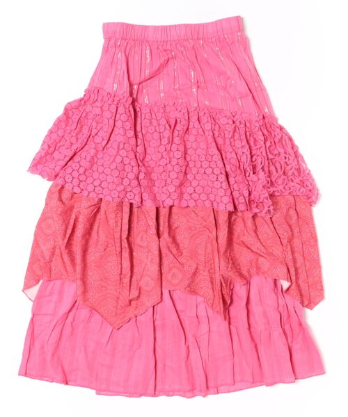 チャイハネ（チャイハネ）の「【チャイハネ】サリレアロングスカート（スカート・レディース・ブラック/ピンク/ホワイト/マスタード・FREE）」の4枚目の写真