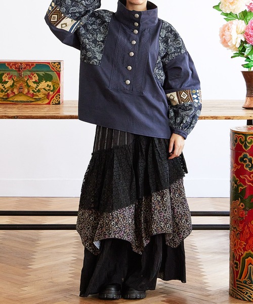 チャイハネ（チャイハネ）の「【チャイハネ】サリレアロングスカート（スカート・レディース・ブラック/ピンク/ホワイト/マスタード・FREE）」の8枚目の写真